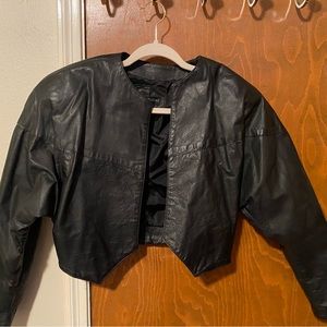 VINTAGE ONE OF A KIND LEATHER BOLO JACKET